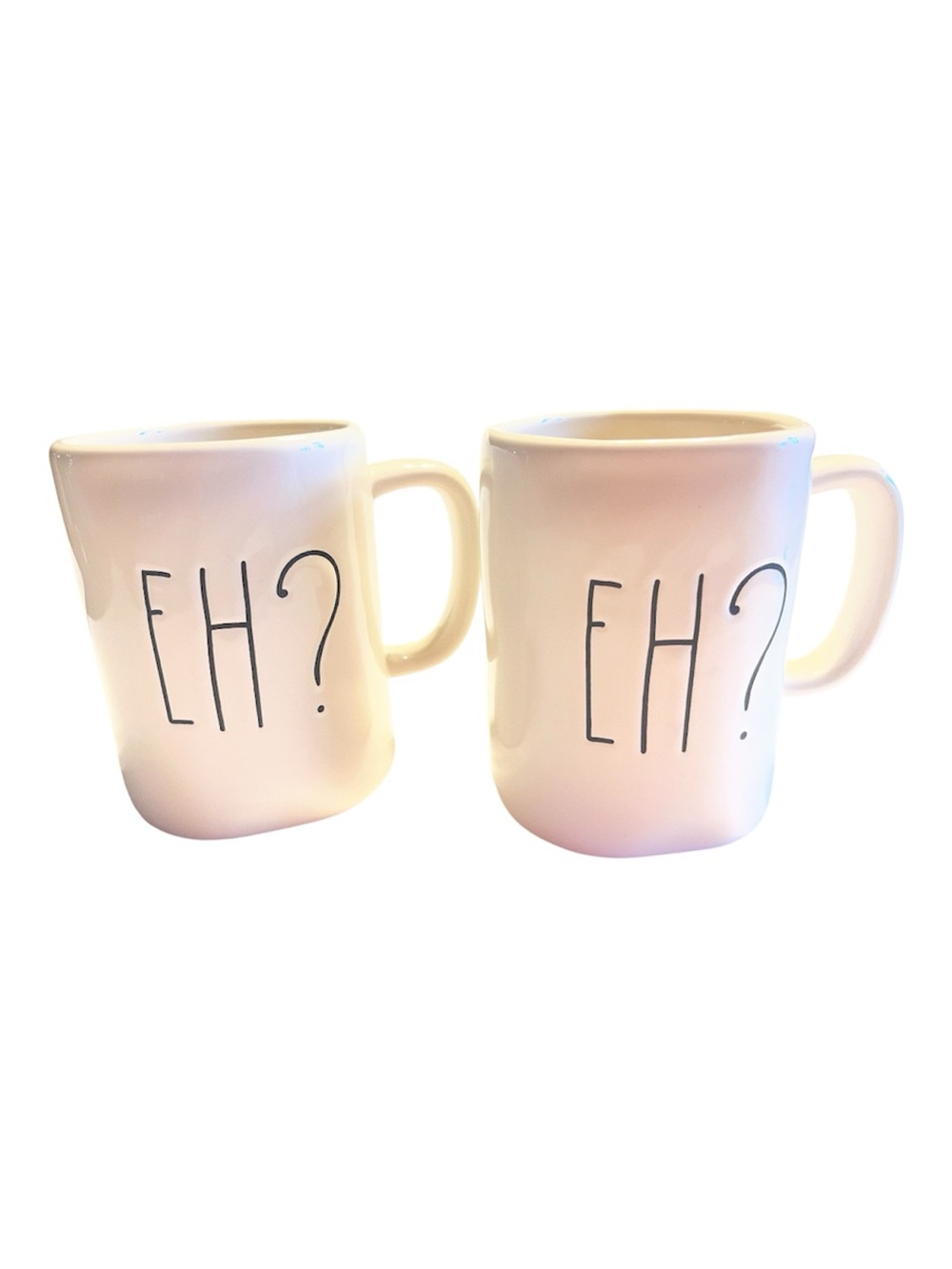 EH? Rae Dunn Ceramic Coffee Mugs - Set of 2